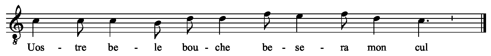 Refrain musical notation